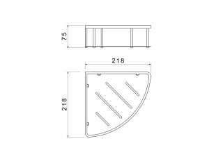 Угловая полка Aquatek AQ4926BG шлифованное золото
