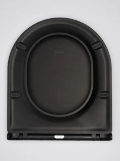 Крышка-сиденье AQUAme AQM1206MB плавное закрытие чёрный матовый