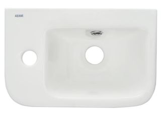 Раковина AQUAme AQM5006L левая 37см белый глянцевый