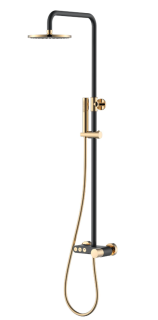 Душевая стойка Boheme Stick 128-BG.2 чёрный/золото