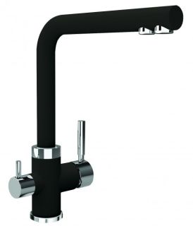 Смеситель для кухни Florentina Арес с подключением под фильтр антрацит