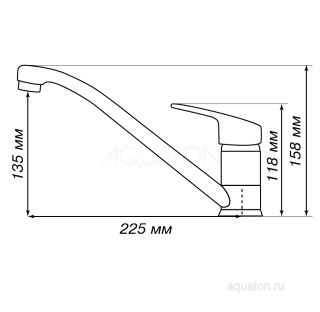 Смеситель для кухни Акватон Аркос шампань 1AX001FCXX290