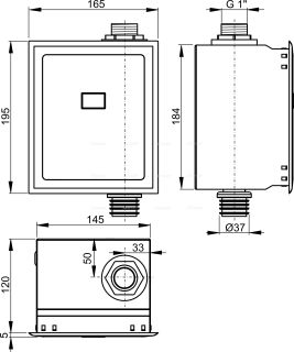 Автоматическая система туалетного смыва 6V AlcaPlast хром ASP3-KB