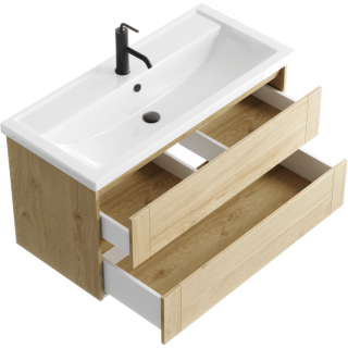 Подвесная тумба под раковину Aqwella Astrid AST0110DD 100см дуб давос