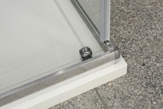 Душевой уголок прямоугольный, хром BelBagno UNIQUE-AH-1-100/115-90-C-Cr