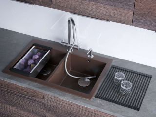 Мойка кухонная Omoikiri Bosen 80-2-DC тёмный шоколад