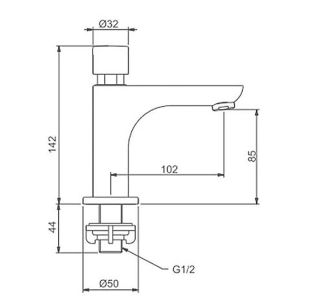 Кнопочно-порционный кран Gappo G5148 белый/хром
