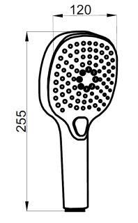 Душевой набор AZARIO NEVO AZ-157860124 душевая лейка, шланг, держатель, черный