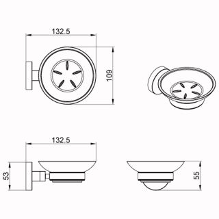Мыльница стеклянная AZARIO NESSY AZ-73108