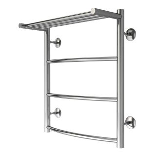 Полотенцесушитель водяной AZARIO VERONA AZ04156P 500/600 с полкой, 3 секции, нижнее/диагональное подключение, 1/2, хром