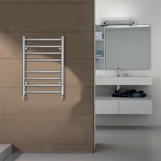 Полотенцесушитель водяной AZARIO PARMA AZ10146S 400/600 8 секций, нижнее/диагональное подключение, 1/2, хром