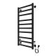 Полотенцесушитель электрический AZARIO PALERMO AZ83850B 500/1000 квадрат, 10 секций, диммер справа, черный