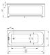 Акриловая ванна AZARIO BELLA AV.0020180 прямоугольная 180*80