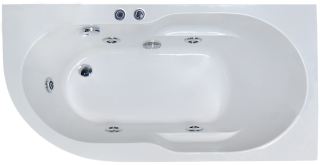Гидромассажная ванна Royal Bath Azur Standart 160x80см правая белый RB614202ST-R