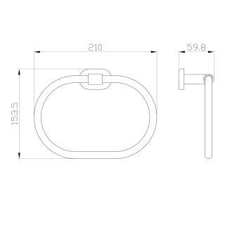 Вешалка для полотенец Wonzon & Woghand First WW-8423-LG золото глянцевое