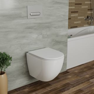 Унитаз подвесной DQ Matrix DT1396516 безободковый смыв торнадо белый