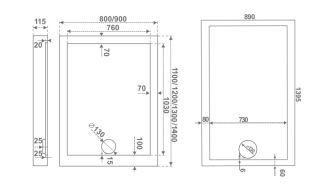 Акриловый поддон для душа Good Door Олимпик 110x80