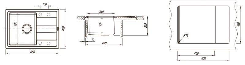 Кухонная мойка Florentina Комби 650 песочный