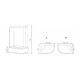 Душевая кабина Timo Standart правая 85x120x220см T-5520 R