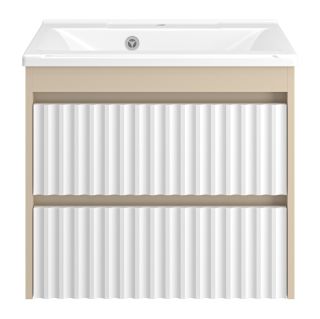 Подвесная тумба под раковину Brevita Balaton BAL-06065-03-012Я 65см белый/бежевый