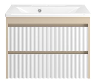 Подвесная тумба под раковину Brevita Balaton BAL-06075-03-012Я 75см белый/бежевый