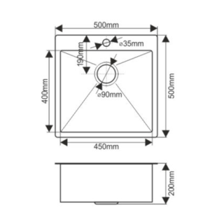 Мойка D5050HG Melana ProfLine 3,0/200 золото