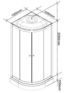 Душевая кабина Parly EB1031 100x100см белый