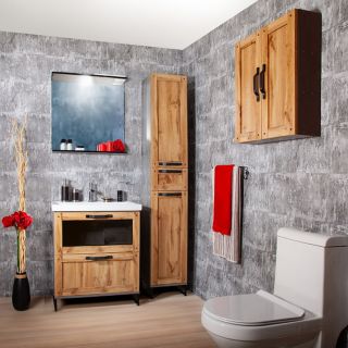 Тумба под раковину Бриклаер Лофт 4627125413391 60 см метрополитен грей