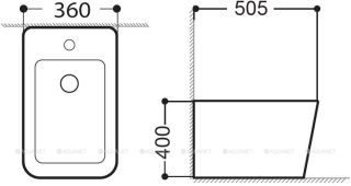 Биде напольное Aquanet 243551 белый