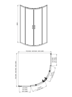 Душевой уголок Aquatek AQ ARI RO 09020GM 90x90 см оружейная сталь