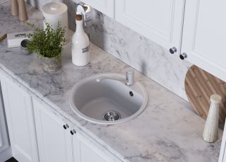 Мойка кухонная Polygran Quartz Bond-480 688209 туман