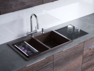 Смеситель для кухни Omoikiri Akita S-BN сталь