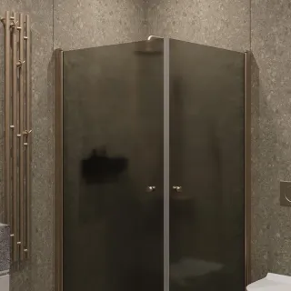 Душевой уголок на монопетле by Deonria U-90-89-6-GM-BR1 90x89см бронза/графит матовый