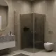 Душевой уголок на монопетле by Deonria U-90-89-6-GM-BR1 90x89см бронза/графит матовый