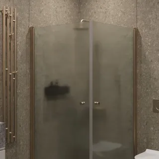 Душевой уголок на монопетле by Deonria U-90-89-6-S-BR1 90x89см бронза/сатин