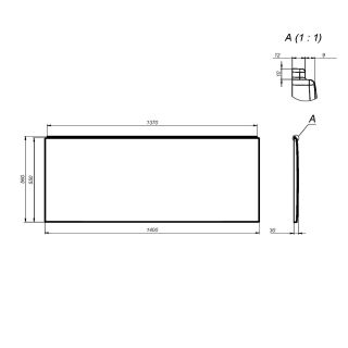 Фронтальная панель для ванны Am.Pm Gem W93A-140-070W-P 140 см