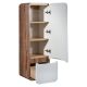 Шкаф-колонна Runo Ницца 35 темное дерево белый правый  (00-00002130)
