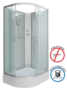 Душевая кабина Niagara NG-33294-14RBK 120x90см серебро/матовое