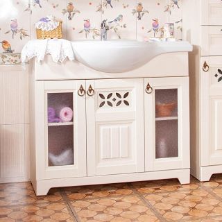 Тумба под раковину Бриклаер Кантри 4627125413667 105 см бежевый дуб прованс