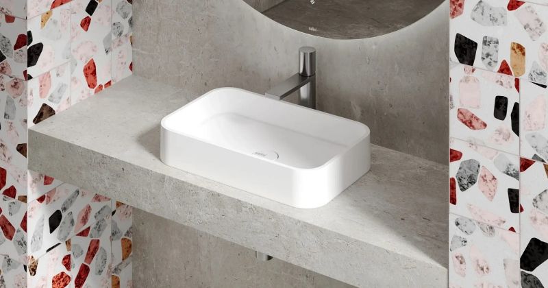 Накладная раковина Salini Callista 01 S-Stone 1101204SMRF 55см RAL полностью