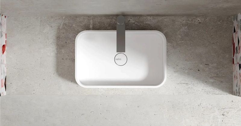 Накладная раковина Salini Callista 01 S-Stone 1101204SM 55см белый матовый