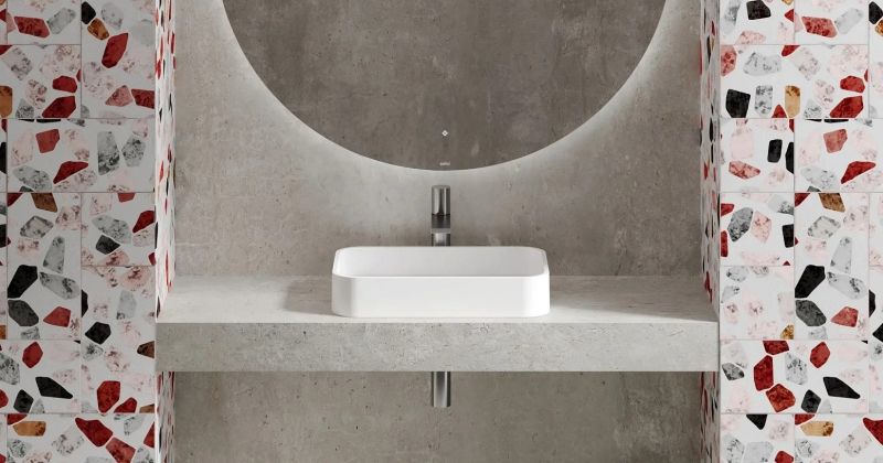 Накладная раковина Salini Callista 01 S-Sense 1101104GRF 55см RAL полностью