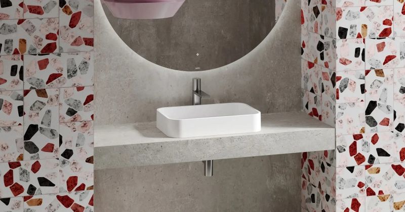 Накладная раковина Salini Callista 01 S-Sense 1101104GRF 55см RAL полностью