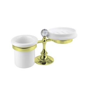 Стакан и мыльница настольные, золото Cezares OLIMP-STT-03/24-Sw