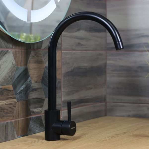 Смеситель для кухни Melana Tondo MELANA-610103B чёрный