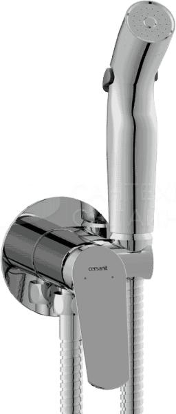 Смеситель с гигиеническим душем Cersanit FLAVIS встраиваемый, однорычажный 64104