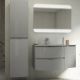 Шкафчик под раковину, левосторонний Cezares 34x55 Grigio lucido Vague 54856