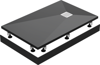 Поддон литьевой Good Door Essentia ЧЕРНЫЙ 100x90 см