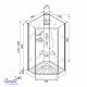 Душевая кабина Ceruttispa CHIKA901BF (90x90x215-225)