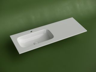 Раковина Ceramicanova Grace CN7020 с чашей слева 120 см белый